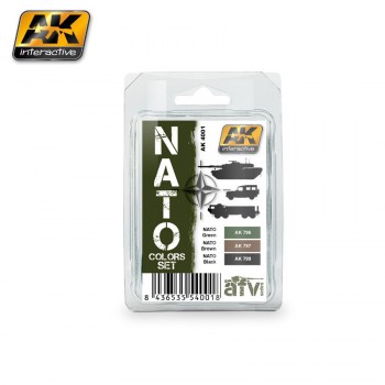 AK Interactive Colors NATO - Acrylic Paint Set (3 x 17 ml) AK4001 